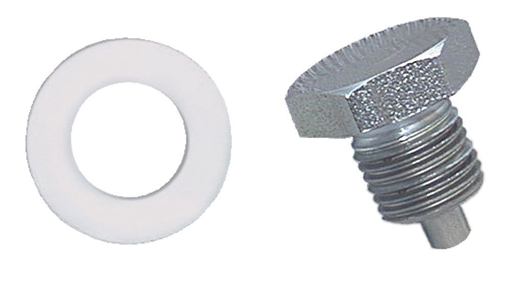 Moroso 97001 Replacement Oil Pan Drain Plug, 1/2-20, Clear Zinc Steel