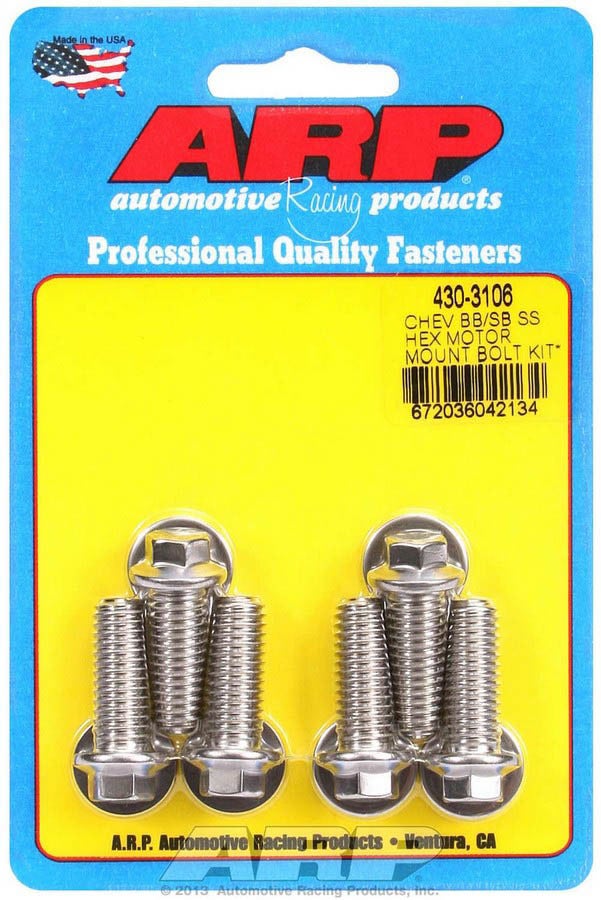 Motor Mount Bolt Kit 6Pt. Chevy Motor Mount Bolt Kit 6Pt. Chevy