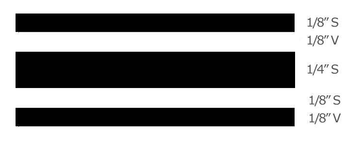 Trimbrite T0501 Multistripe Tape, 3/4" X 36', Black   Pinstripe Tape; Style -
