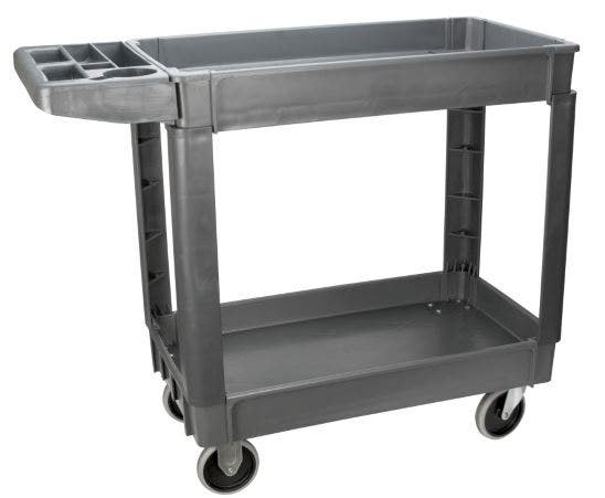 Performance Tool W53991 Easy Rolling 2 Shelf Poly Service Cart (30X16)   Tool