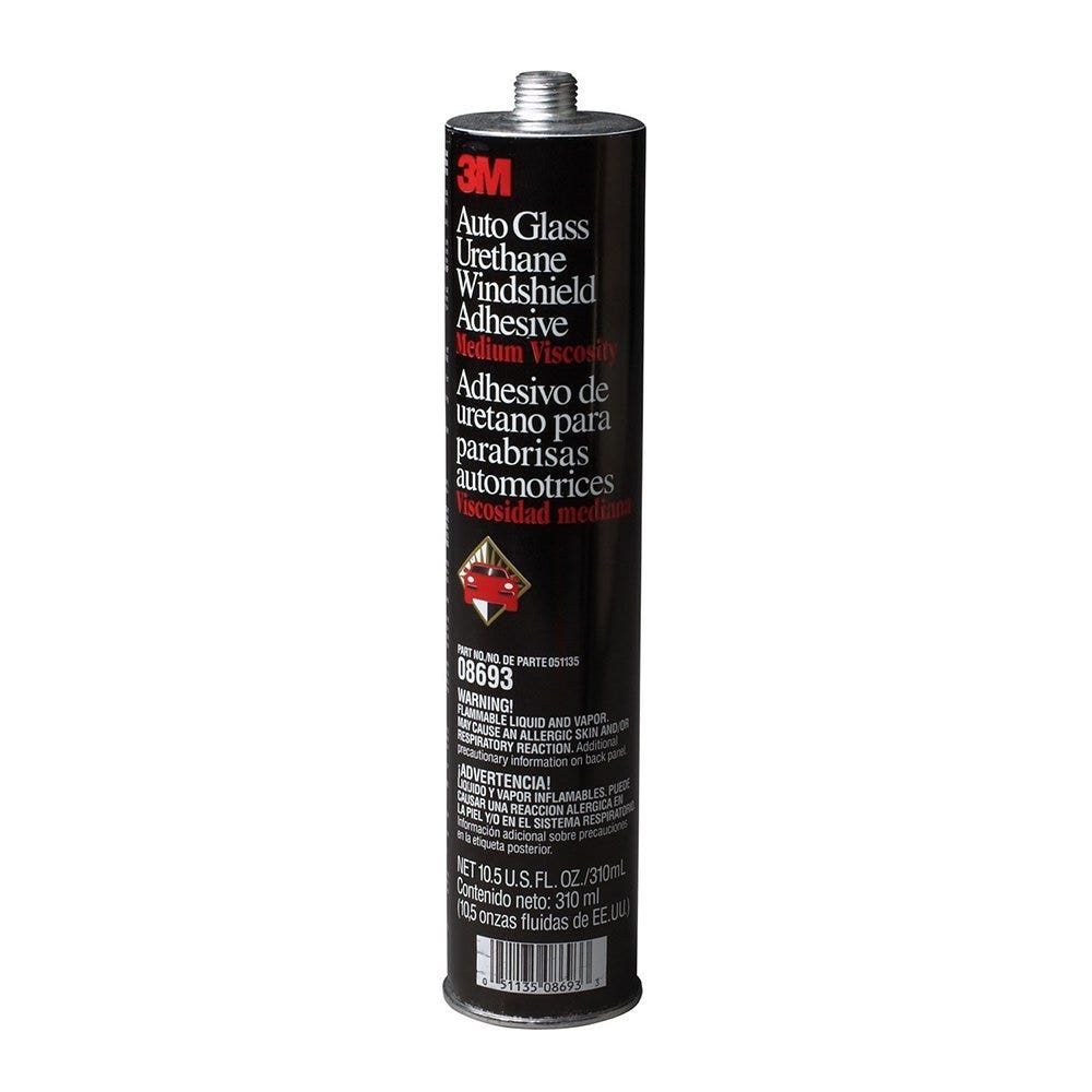 3M Auto Glass Urethane Windshield Adhesive, 08693, 10.5 Fl Oz Cartridge  Auto