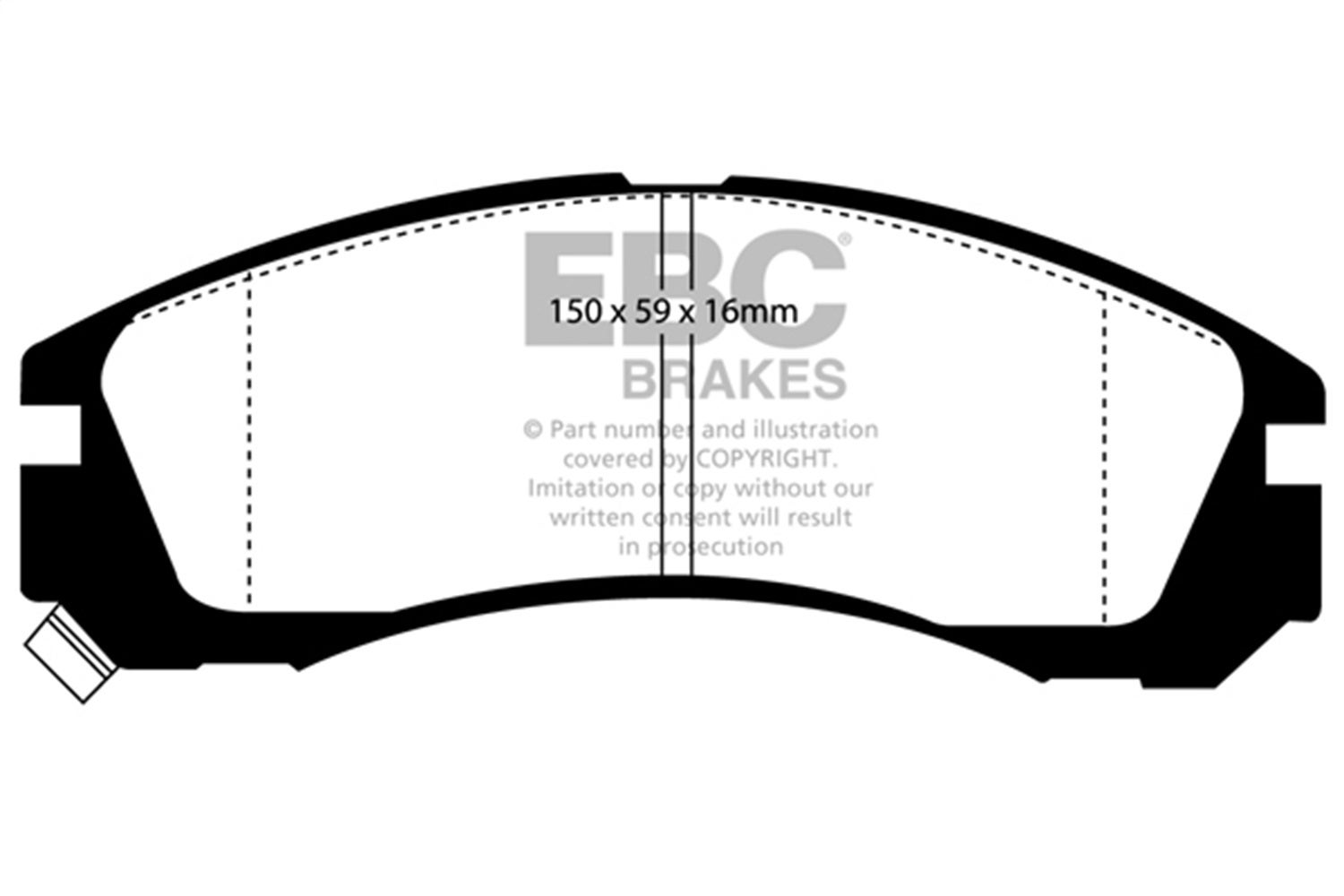 Ebc Brakes Dp6954 6000 Series Greenstuff Truck/Suv Brakes Disc Pads   6000