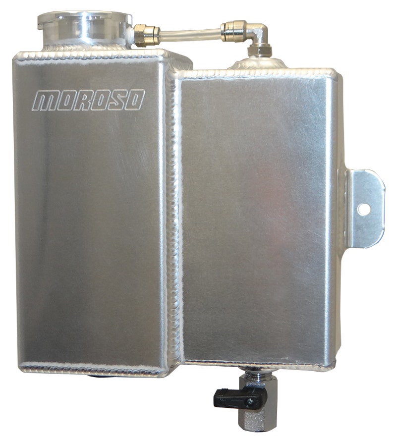 Moroso 63772 Universal Aluminum Coolant Expansion Tank W/Built In Overflow
