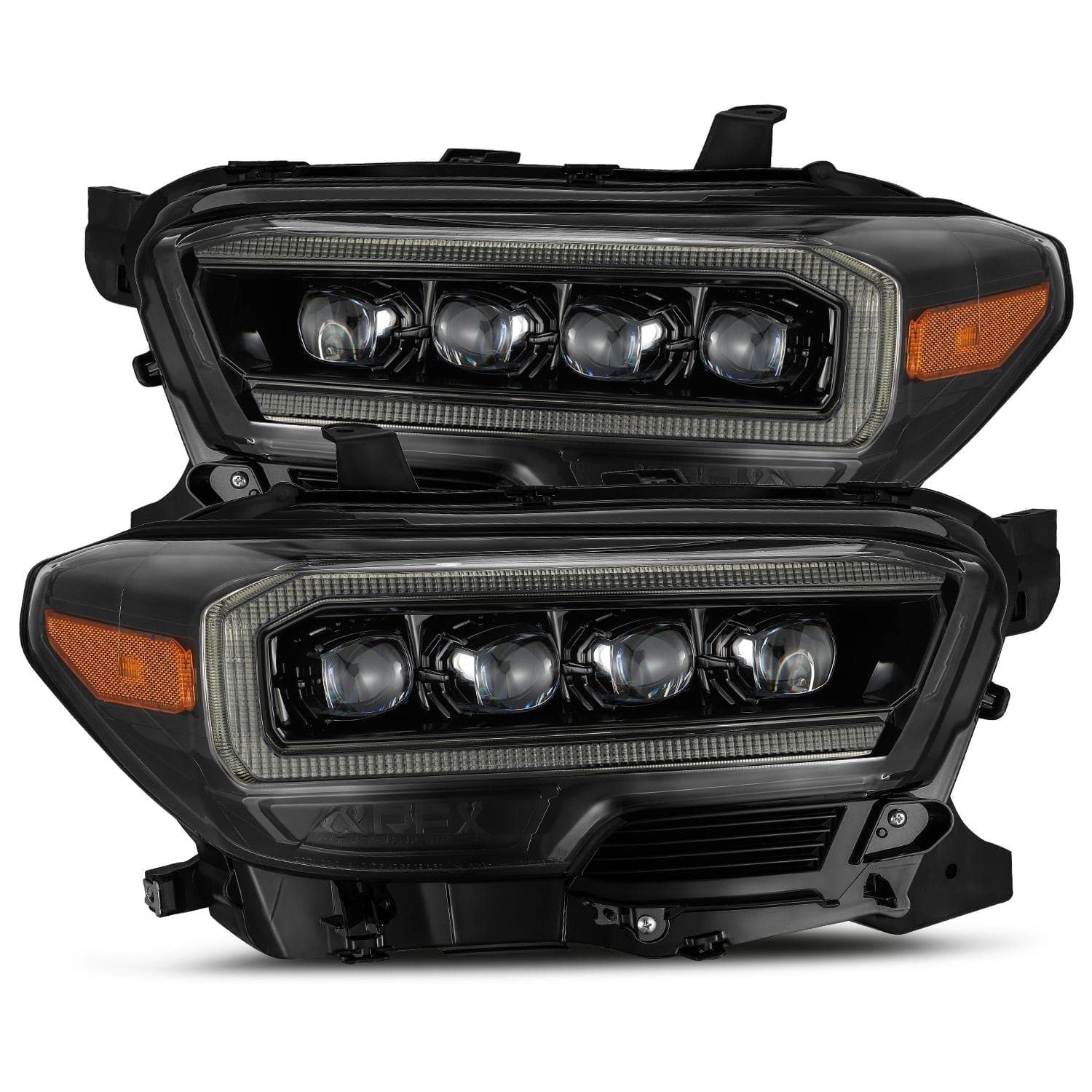 Alpharex-Led Projector Headlights Plank Style Design Midnight Black -Led