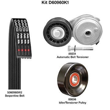 Dayco Serpentine Belt Drive Component Kit P/N:D60960k1  Serpentine Belt Drive