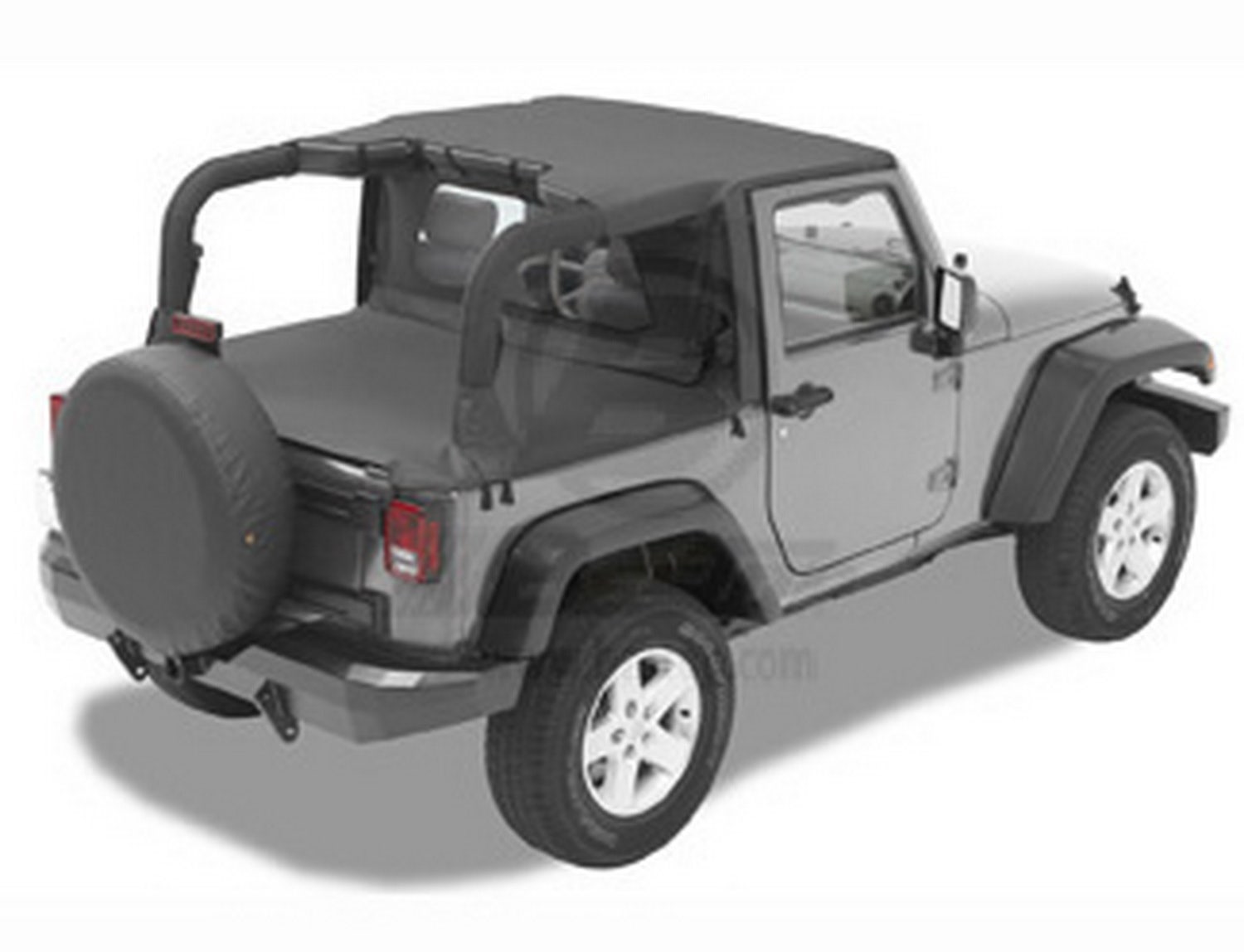 Bestop 9003335 Black Diamond Duster Deck Cover For 2007-2018 Wrangler 2-Door