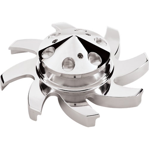 Billet Spec Alternator Fan & Pulley With Nose Cone Polished Billet Spec