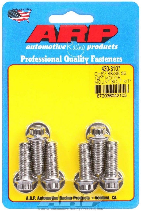 Motor Mount Bolt Kit 12Pt. Chevy Motor Mount Bolt Kit 12Pt. Chevy