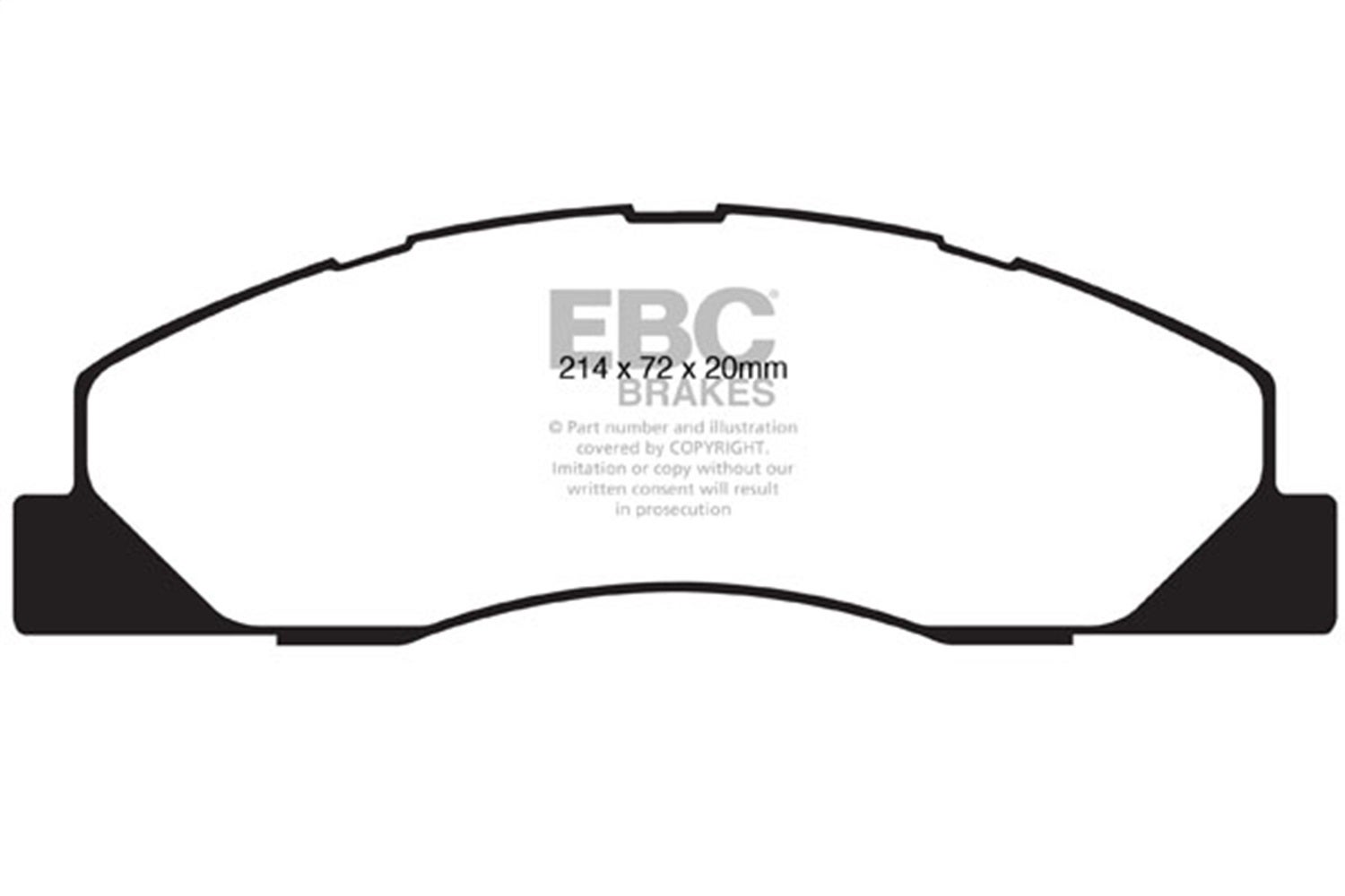 Ebc Brakes Ed91847 Truck/Suv Extra Duty Brake Pads   Truck/Suv Extra Duty Brake
