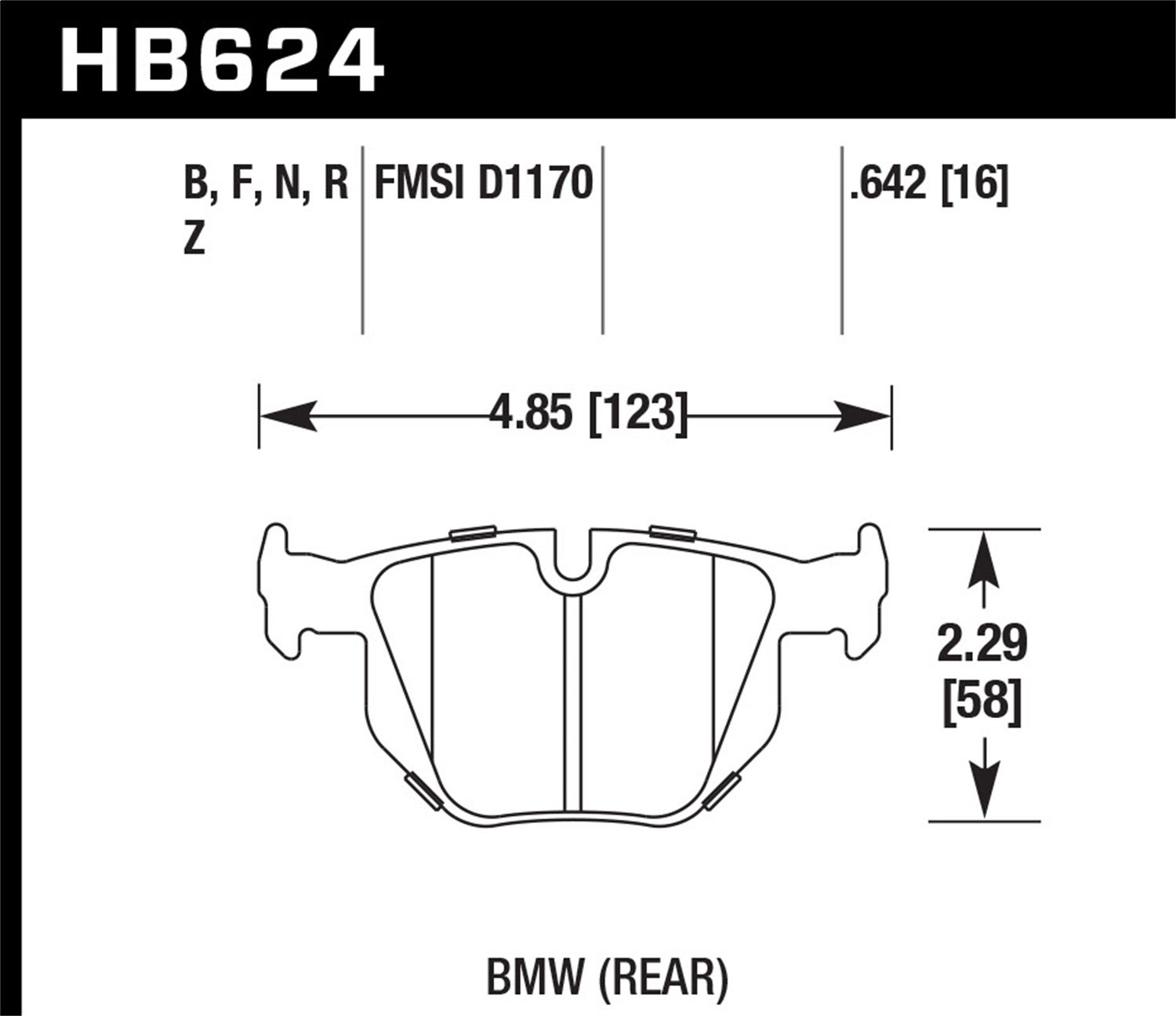 Hawk Performance Hb624b.642 Hps 5.0 Disc Brake Pad   Hps 5.0 Disc Brake Pad