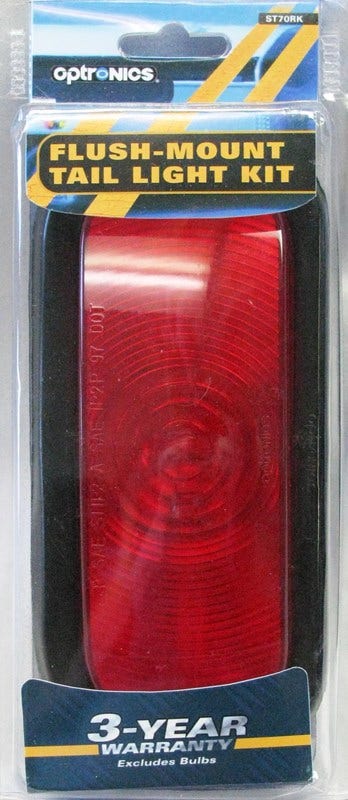 Optronics St70rk 6" Oval Stop/Turn/Tail Light, Red   6  Oval Stop/Turn/Tail