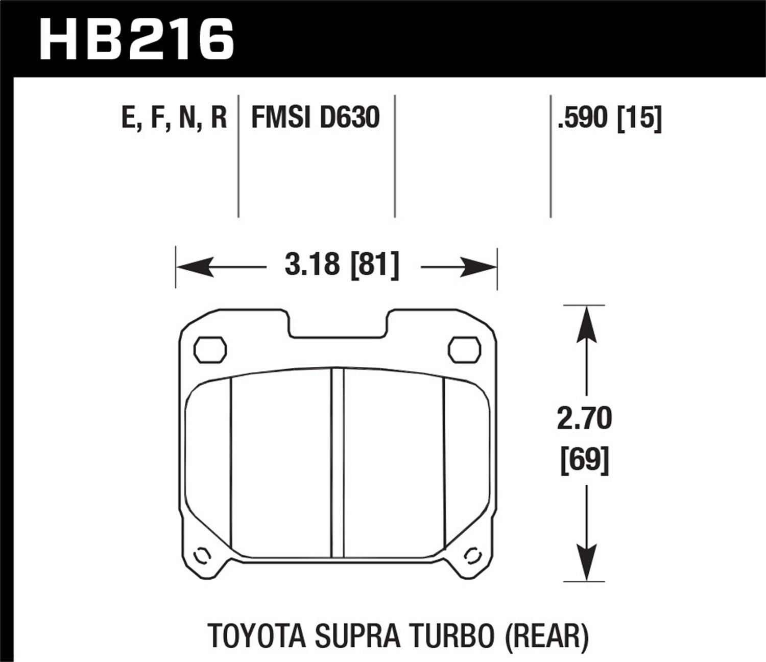 Hawk Performance Hb216b.590 Hps 5.0 Disc Brake Pad Fits 93-98 Supra   Hps 5.0