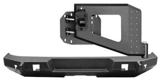 Westin 59-82035 Textured Black Bumper (Wj2 Rear W/Tire Carrier Jeep