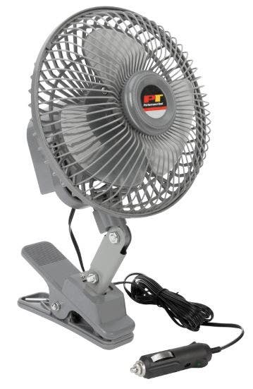 Performance Tool W1658 6" Oscillating Fan (12V W/Clamp)   Fan; Type - Table Top,