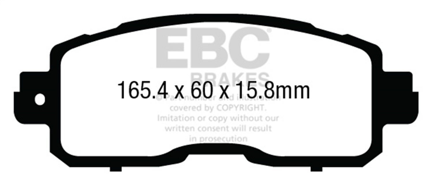 Ebc Brakes Dp23011 Greenstuff 2000 Series Sport Brake Pads Fits Altima Leaf
