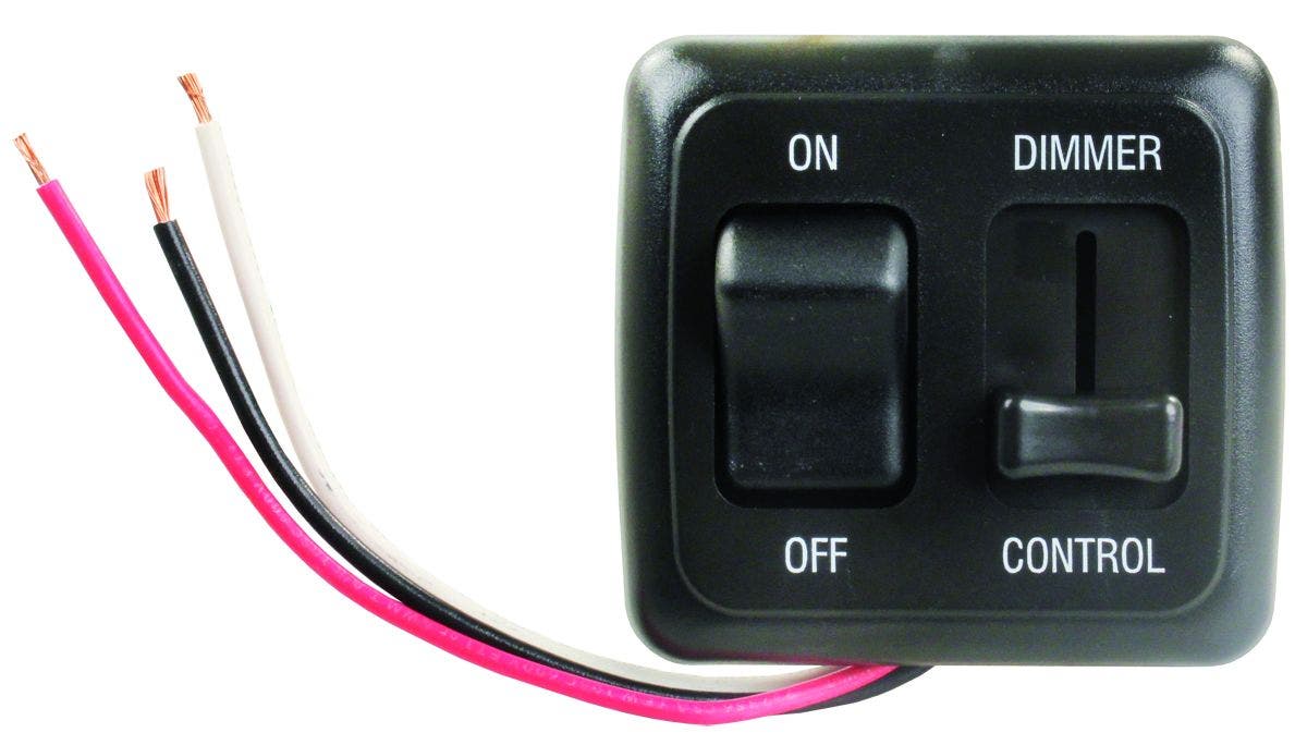 Jr Products 15225 Black Led Dimmer On/Off Switch   Dimmer Switch; Type - Button