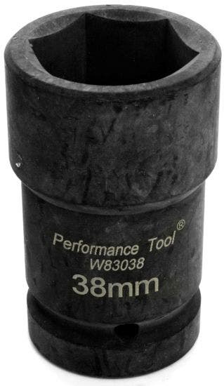 Performance Tool W83038 1" Dr Budd Wheel Socket 38Mm   1  Dr Budd Wheel Socket