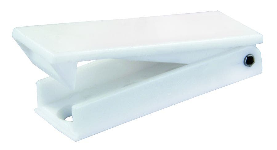 Jr Products 10355 Squared Baggage Door Catch - White, Pack Of 2   Door Catch;