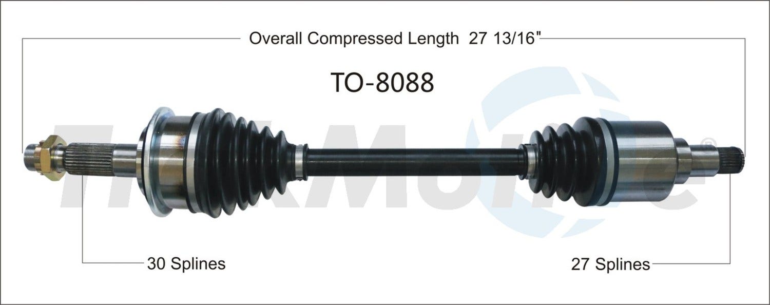 Trakmotive Cv Axle Shaft P/N:To-8088  Cv Axle Shaft P/N: