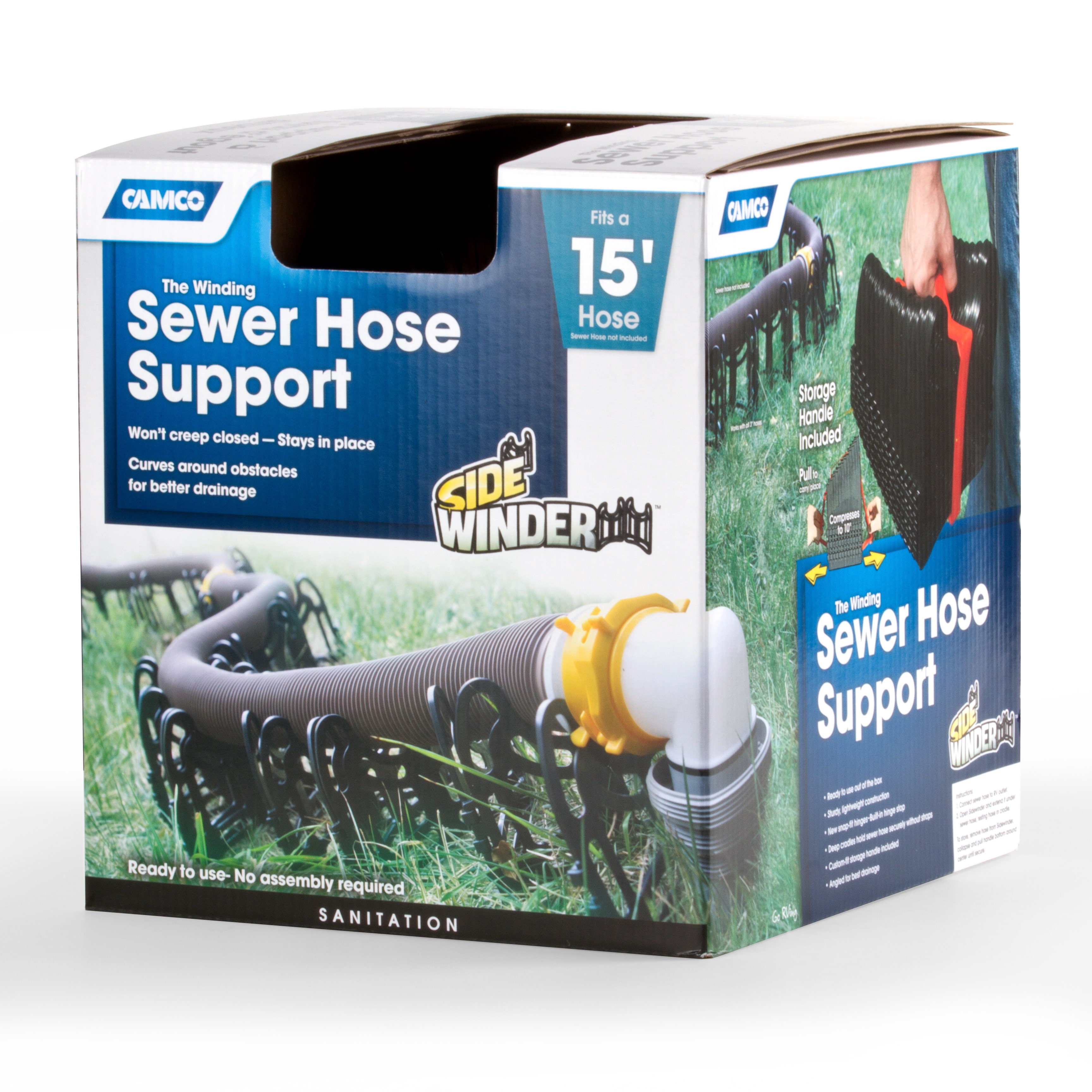 Camco 43041 15' Camper Plastic Sewer Hose Support   Sewer Hose Support