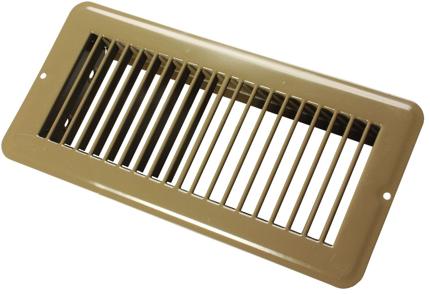 Jr Products 02-28995 Undampered Floor Register - 4" X 10", Brown   Heating/