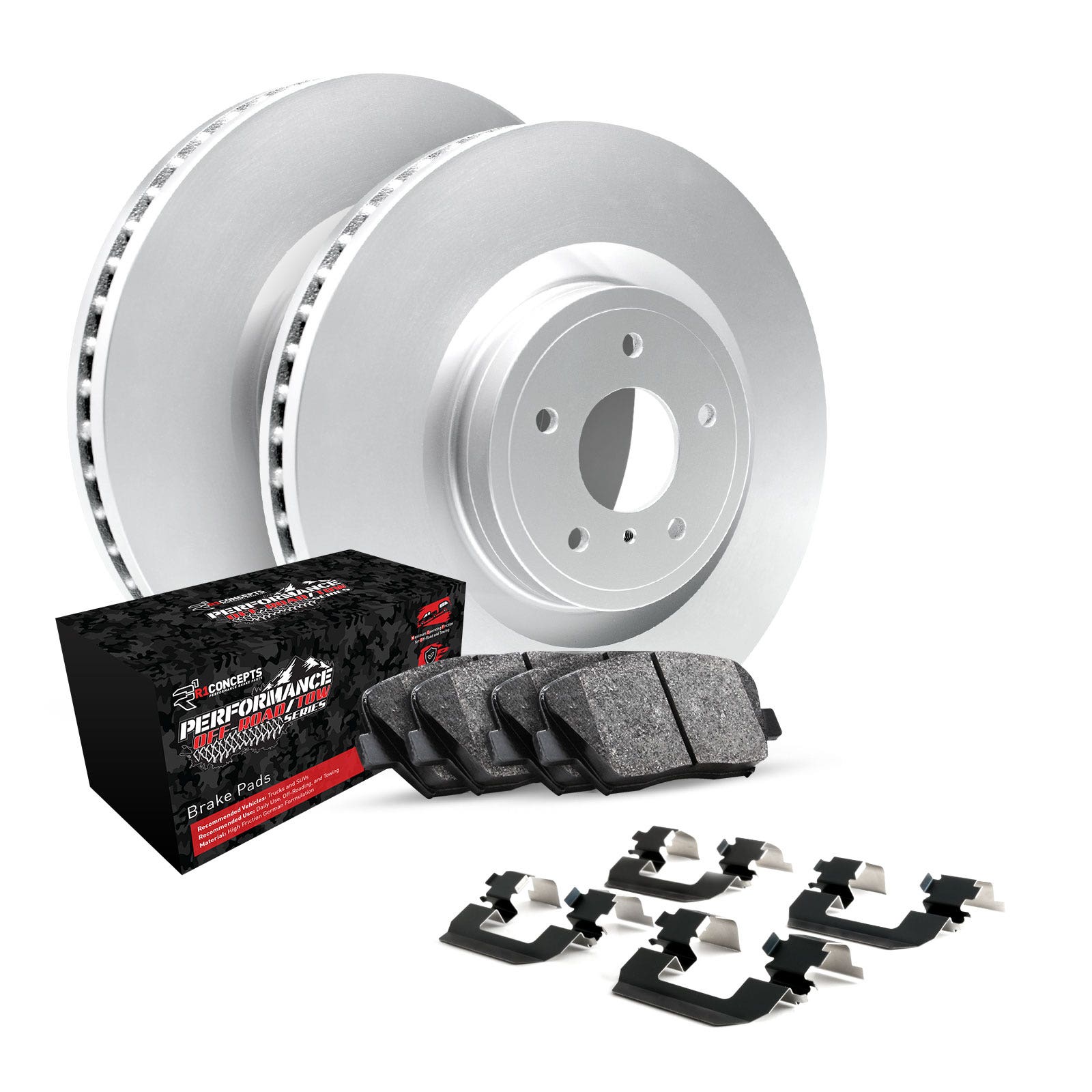 R1 Concepts Wjvh1-54038 R1 Brake Rotors - Carbon Coated W/ Perf Off-Road/Tow