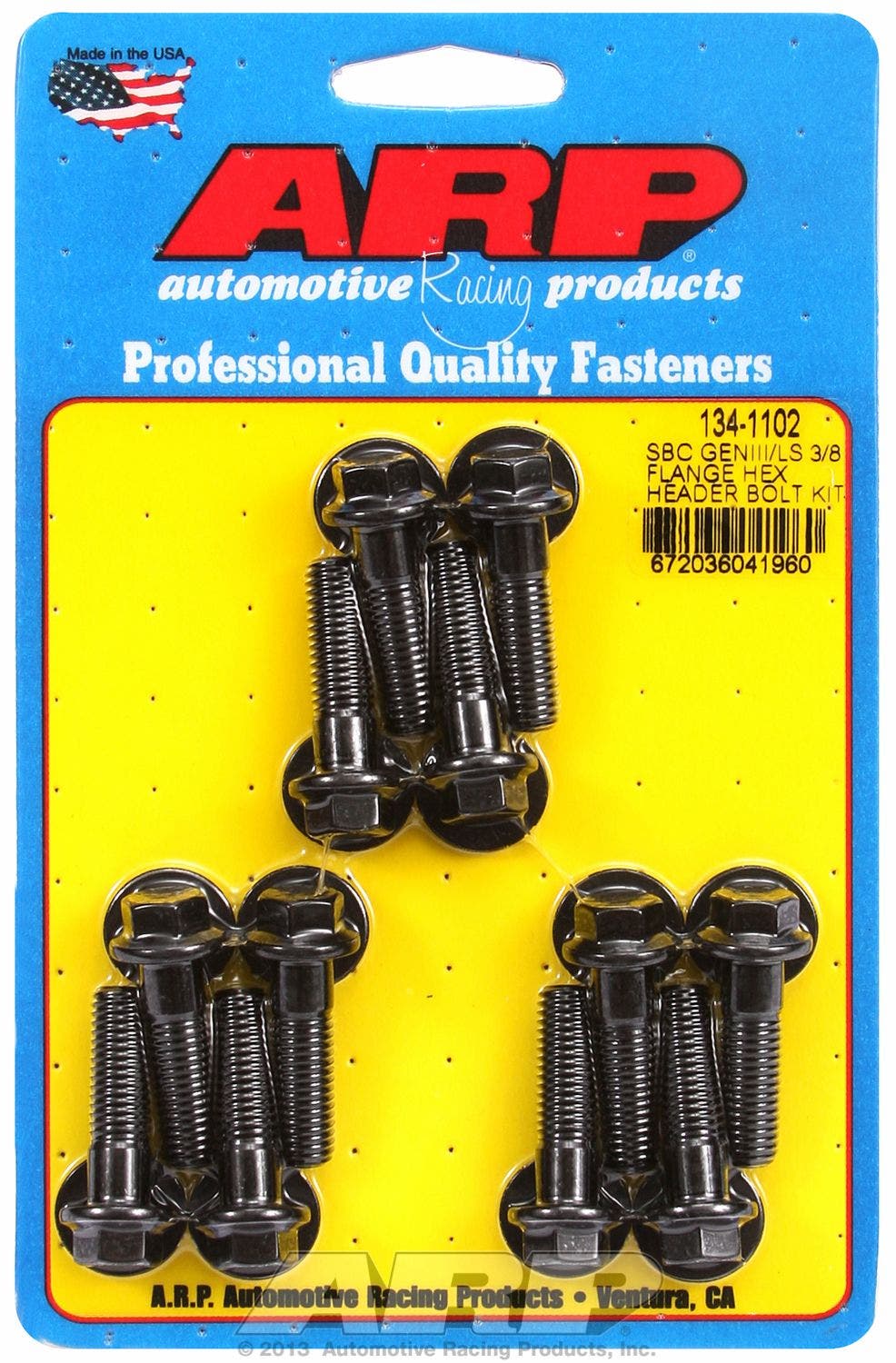 Arp 434-1102 Header Bolt Kit Arp Fasteners  Exhaust Header Bolt; Head Size - 10