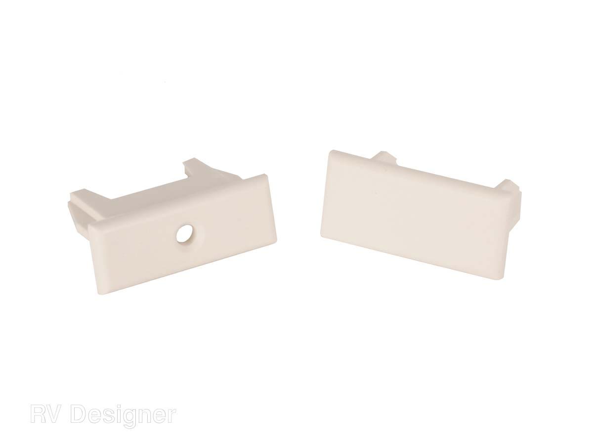 Rv Designer A320, Window Covering Hardware, Pleated Shade Rail Ends, 2 Per Pack,