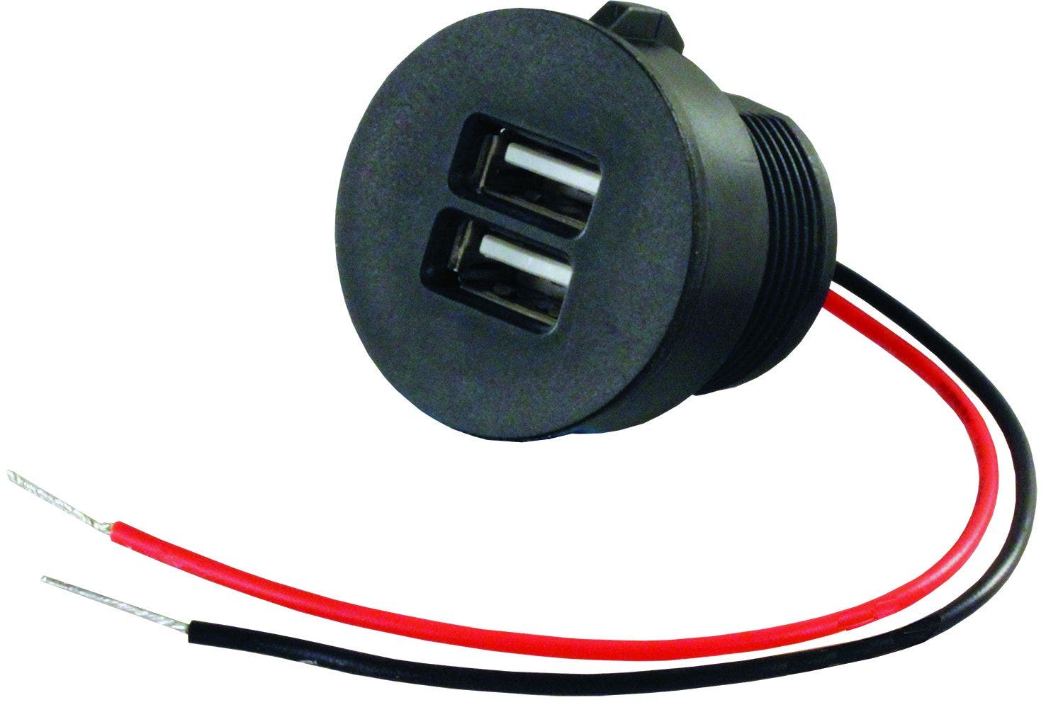 Jr Products 15115 Usb Charging Port - 2 X 2.1 Amp , Black   Power Port Socket;