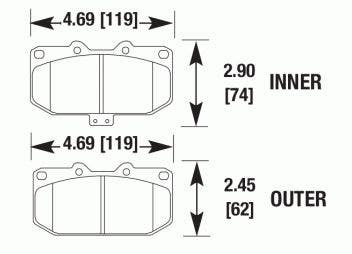 Hawk Performance Hb178b.564 Hps 5.0 Disc Brake Pad Fits 89-96 300Zx Skyline