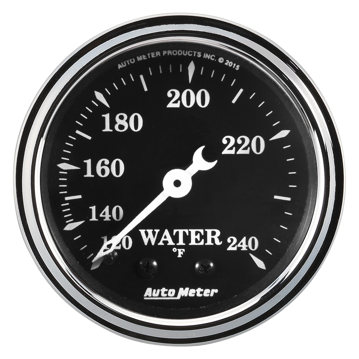 Autometer 1733 Old Tyme Black Mechanical Water Temperature Gauge   Old Tyme