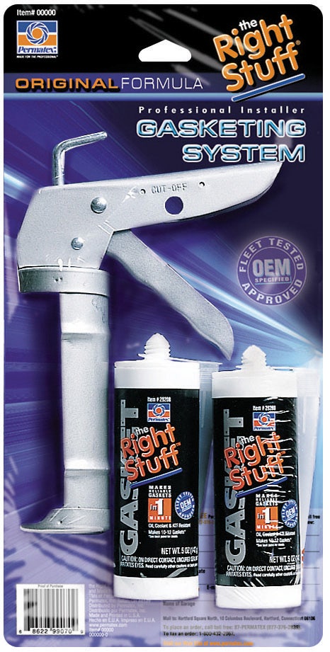 Permatex 99070 The Right Stuff Gasket Maker, 5 Oz. - 2 Pack With Caulking Gun
