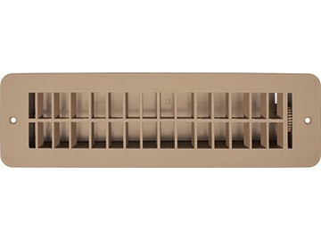 Rv Designer H861, Plastic Floor Register With Damper, 10 Inch X 2-1/4 Inch, Tan,