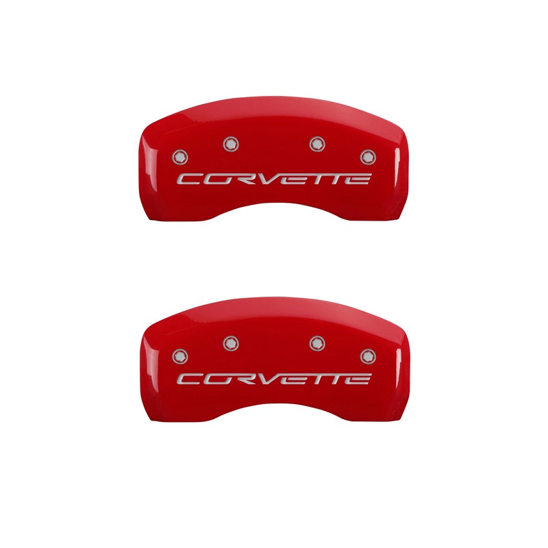 Mgp Caliper Covers 13008Scv6rd Red Brake Covers Fits 2005-2013 Chevrolet