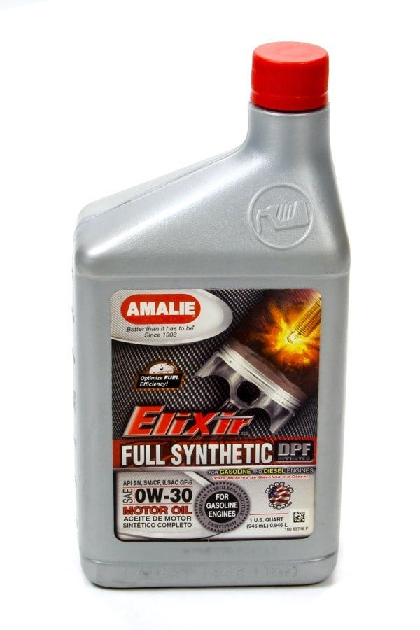 Amalie (65716-56) 0W-30 Elixir Full Synthetic Motor Oil - 1 Quart Bottle