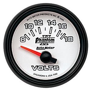 Autometer 7592 Phantom Ii Electric Voltmeter Gauge Auto Meter Products 7545