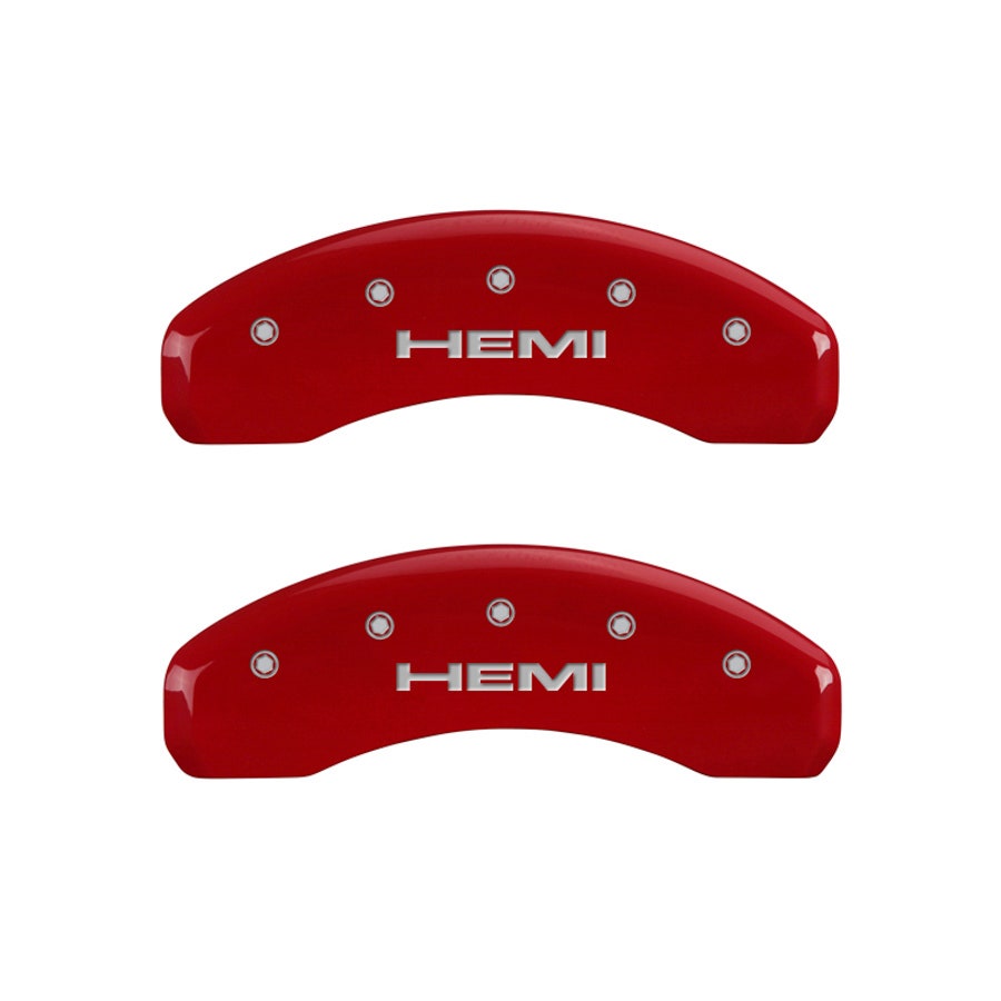 Mgp Caliper Covers 55001Shemrd 'Hemi' Engraved Caliper Cover With Red Powder