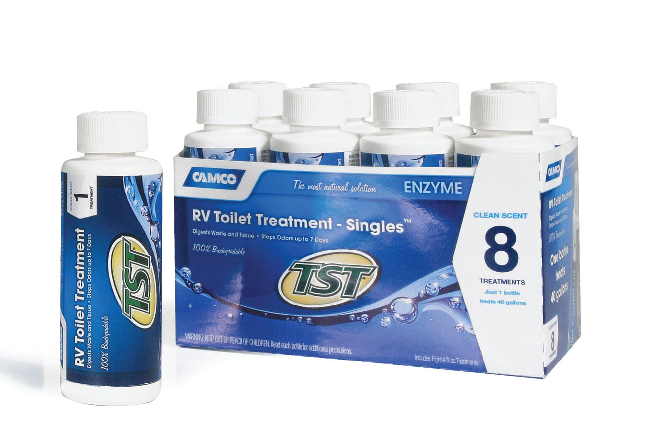 Camco Tst Clean Scent Rv Toilet Treatment, Formaldehyde Free, Breaks Down Waste