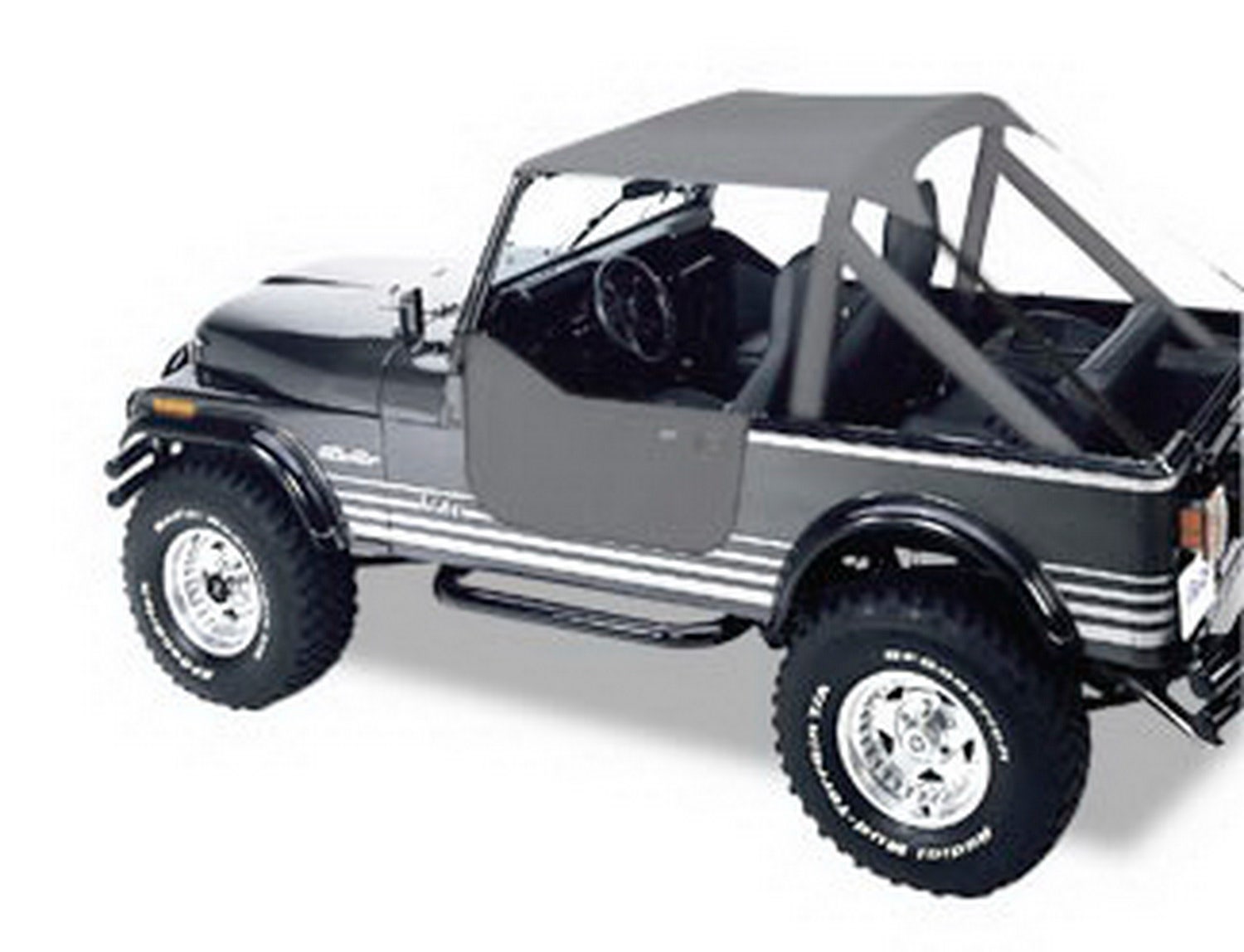 Bestop 5250809 Charcoal Traditional Bikini Top For 1976-1991 Cj7/Cj8 & Wrangler
