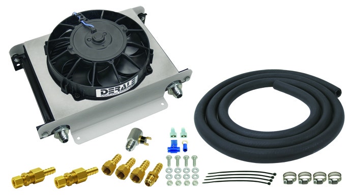 Derale 15960 Hyper-Cool Remote Transmission Cooler Kit   Fluid Cooler
