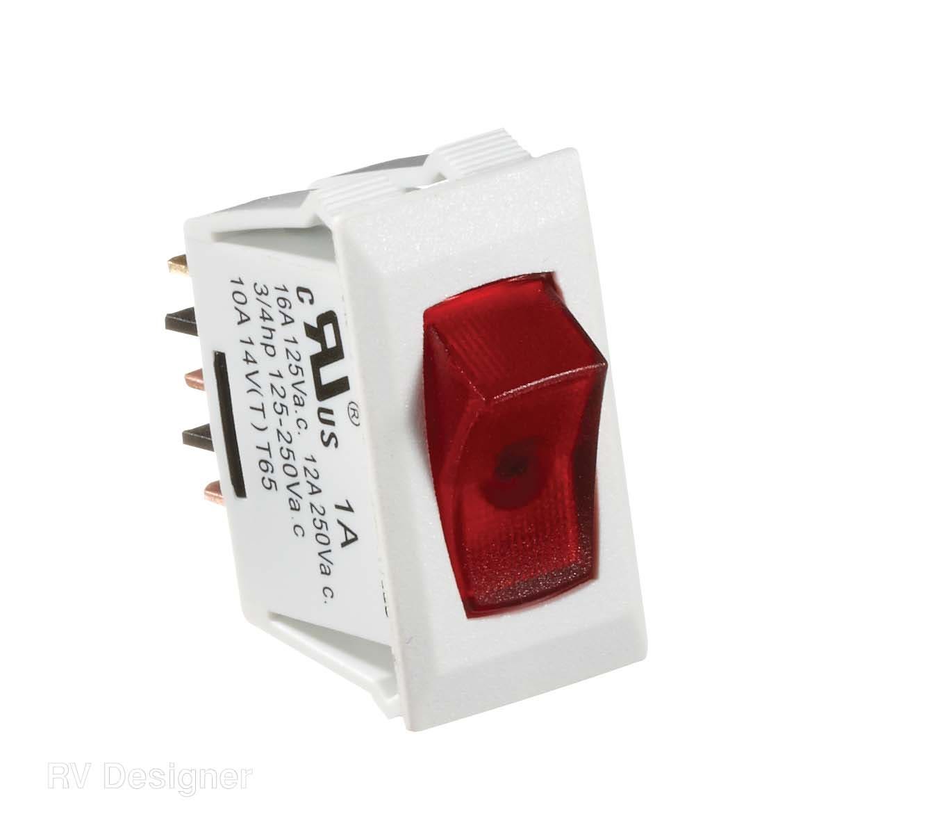 Rv Designer Collection S241 Rocker Switch Ill. On/Off -, White   Multi Purpose