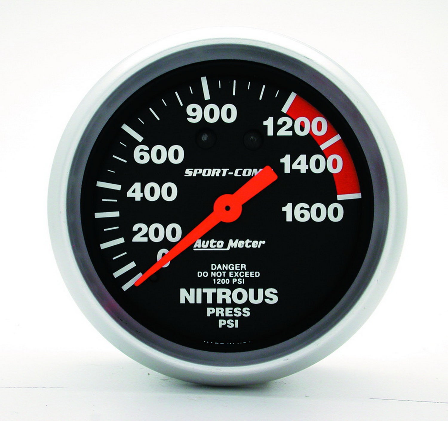 Autometer 3428 Sport-Comp Mechanical Nitrous Pressure Gauge Auto Meter Products