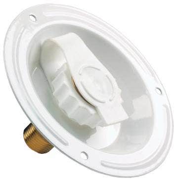 Jr Products 62125 City Water Dish - 1/2" Mpt,White   Fresh Water Inlet; Height