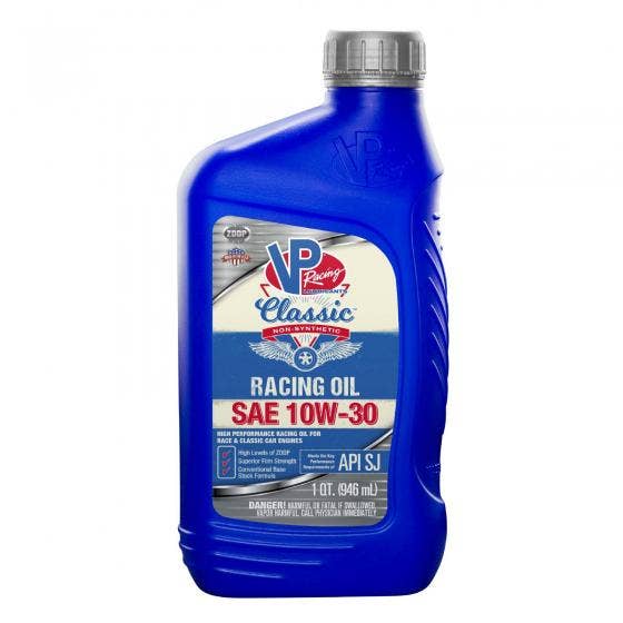 Vp Racing Fuels Classic Non Synthetic Racing Oil Quart Sae 10W-30  Classic Non
