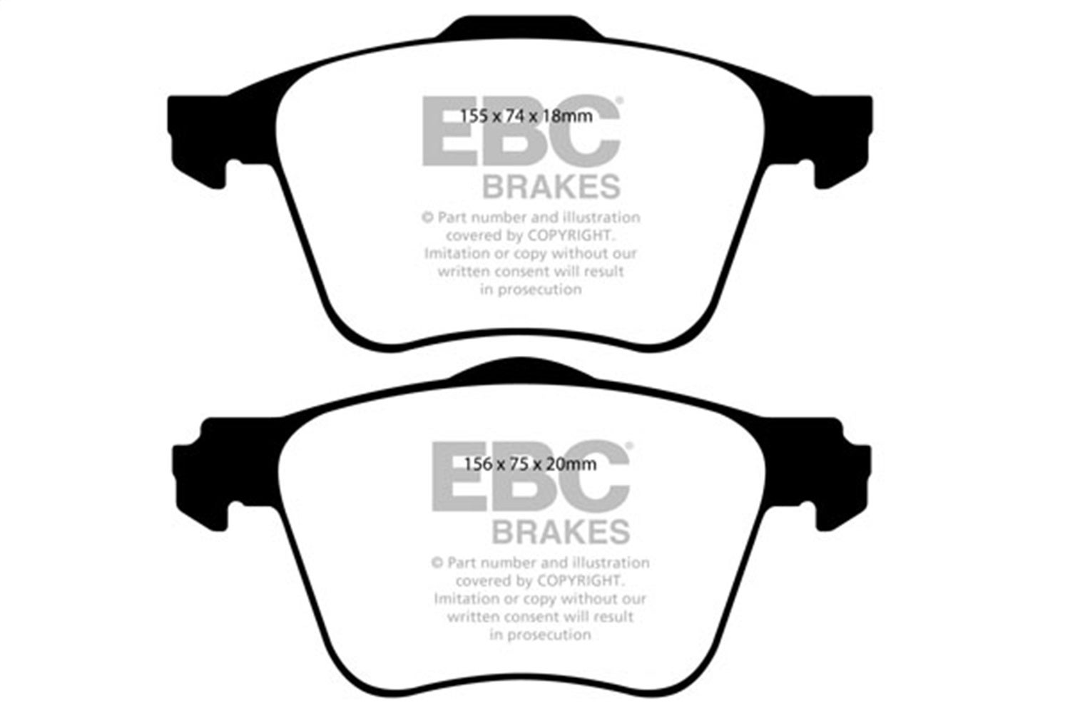 Ebc Brakes Dp41914r Yellowstuff Street And Track Brake Pads   Yellowstuff Street
