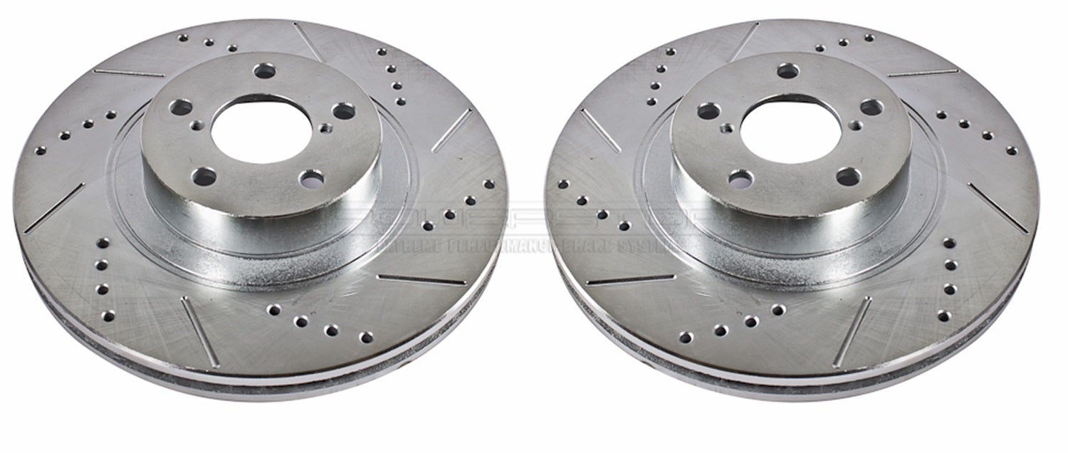 Power Stop Jbr1165xpr Front Evolution Drilled & Slotted Rotor Pair Power Stop