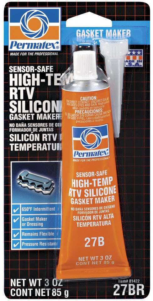 Permatex 81422 Sensor-Safe High-Temp Rtv Silicone Gasket Maker, 3 Oz.