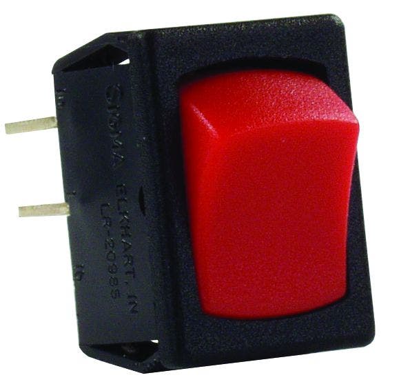 Jr Products 12795 Red/Black Spst Mini On/Off Switch   Multi Purpose Switch; Type
