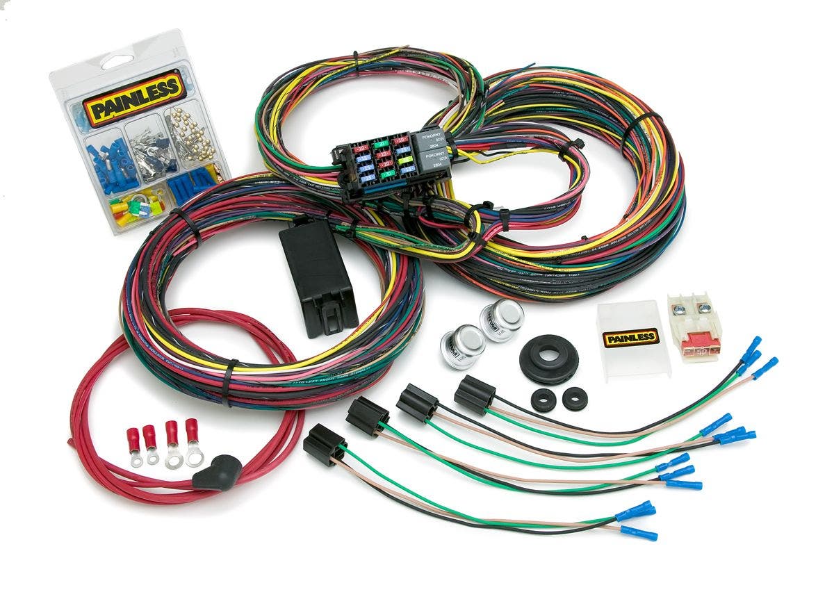 Painless Wiring 10123 21 Circuit Customizable Color Coded Chassis Harness   21