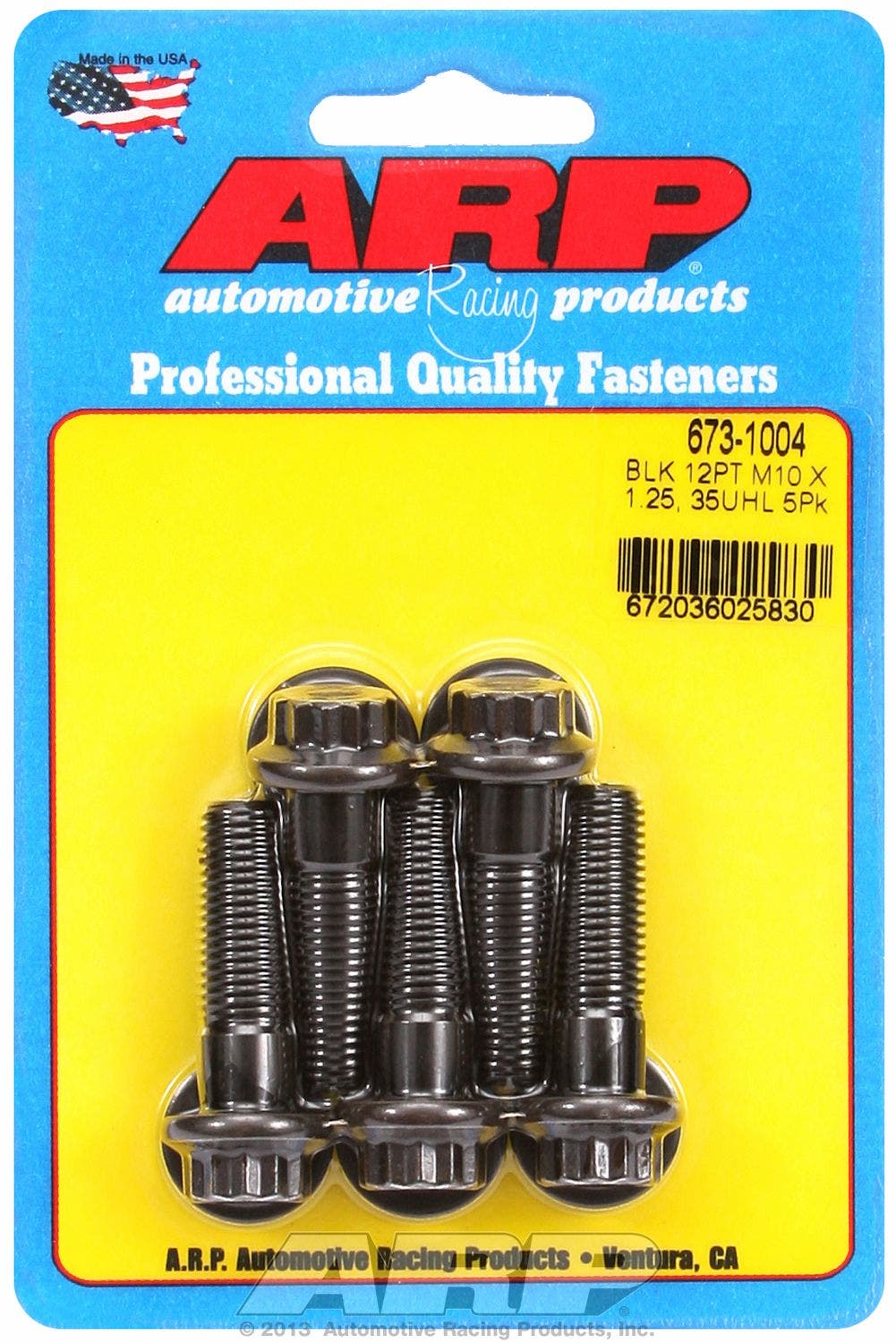 Arp 673-1004 Bolt, M10 X 1.25", Pack Of 5 Arp  Bolt, M10 X 1.25 , Pack Of 5